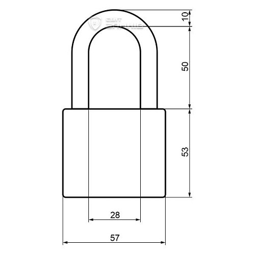 Замок навісний ABLOY PL340 Sentry довга дужка (2 ключа) - Фото №6