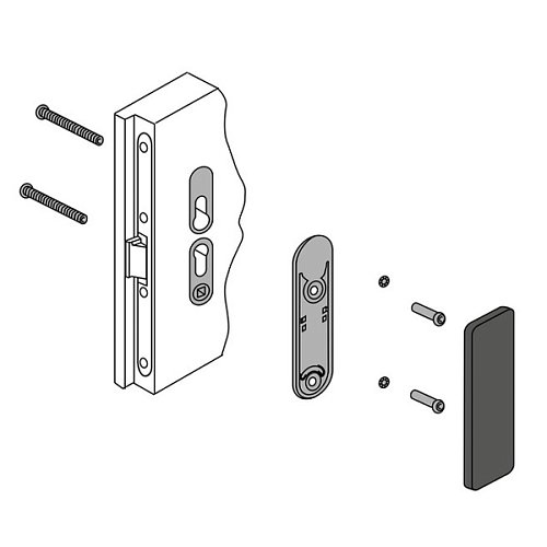 Планка для антипаники наружная MARVON SP36 глухая черный матовый - Фото №6