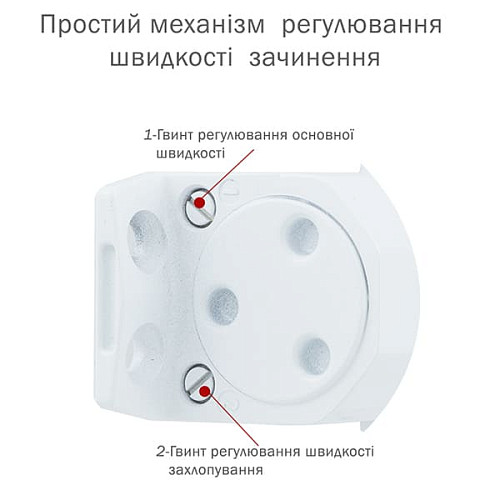 Дотягувач RYOBI DS-2055V BC STD HO з фіксацією до 100кг Білий - Фото №5