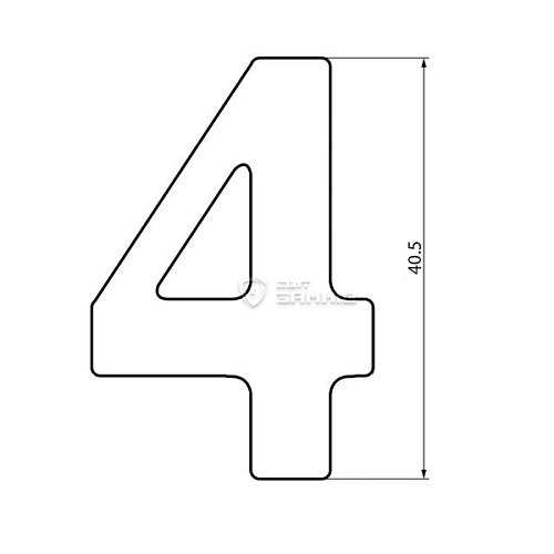 Цифра «4» OLV латунь (X.-M.) - Фото №3