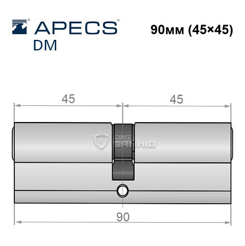 Цилиндр AVERS DM 90 (45*45) хром полированный - Фото №4