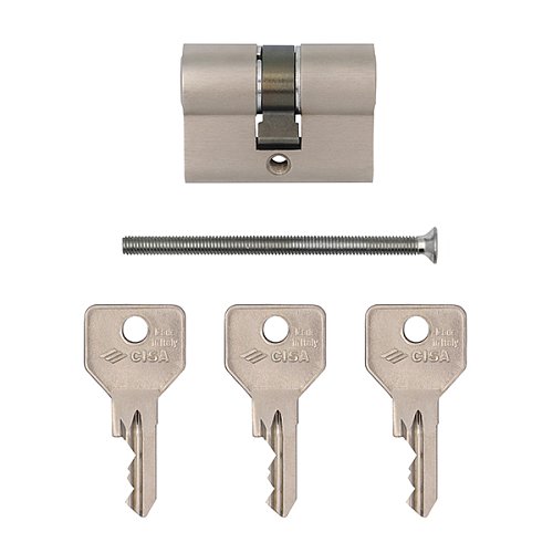 Цилиндр CISA C2000 44 (22*22) никель матовый 3 ключа - Фото №6