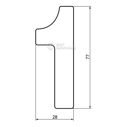 Цифра «1» нержавеющая сталь - Фото №6