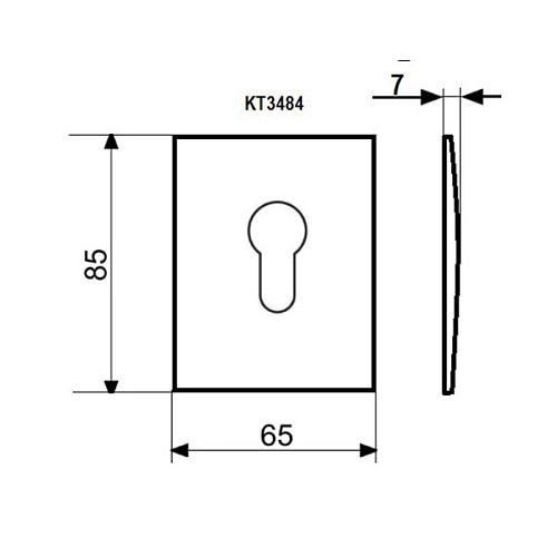 Декоративная накладка DISEC KT3484 Quadry нержавеющая сталь матовая - Фото №5