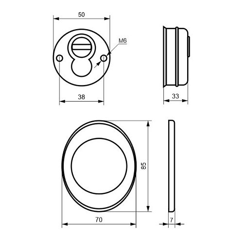 Протектор AZZI FAUSTO F23 Antitubo 33 мм 85х70 матовый хром - Фото №5