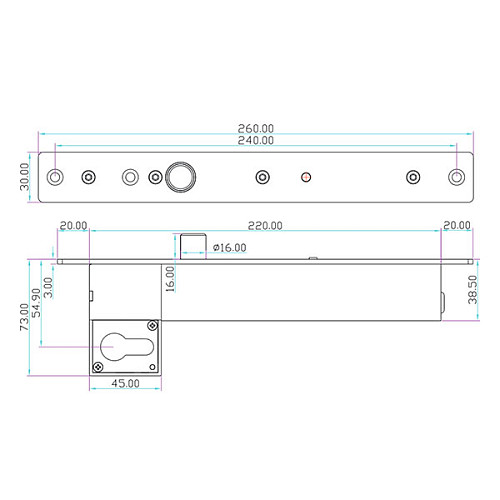 Электроригельный замок YLI YB-630A(LED) НО (без питания открытый) - Фото №4