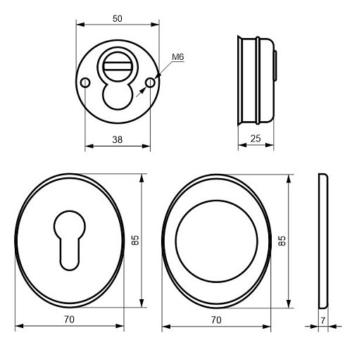 Протектор AZZI FAUSTO F23 Antitubo 25мм 85x70 матовый хром - Фото №4