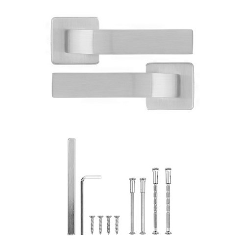 Ручки на розетте ROSTEX Fondi H53 нержавеющая сталь матовая - Фото №5