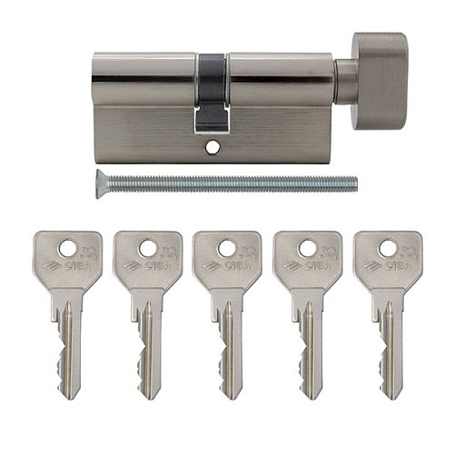 Цилиндр CISA C2000 80T (30*50T) никель матовый 5 ключей - Фото №8