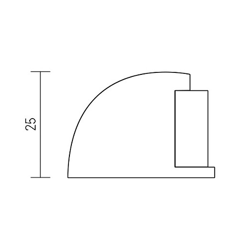 Стопор дверной напольный DOGANLAR AL.170 SN матовый никель  - Фото №2