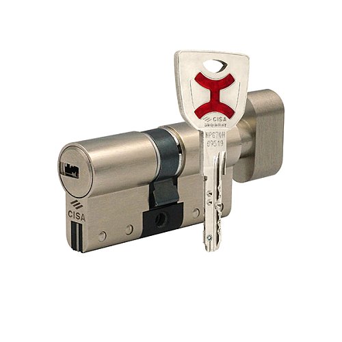 Цилиндр CISA AP4 S (модульный) 60T (30*30T) никель матовый 3 ключа - Фото №1