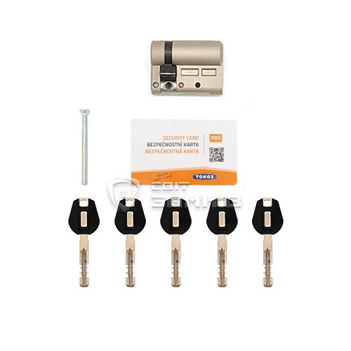 Циліндр половинка TOKOZ Pro400 53 (43H*10) (H - гартована сторона) нікель матовий - Фото №5