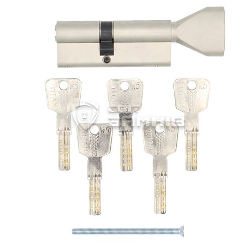 Циліндр TITAN K5 70T (40*30T) нікель сатин - Фото №4