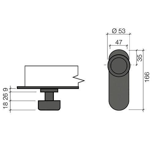 Ручка на планке для врезной антипаники MARVON SP32 фиксированная черная глухая матовая - Фото №8