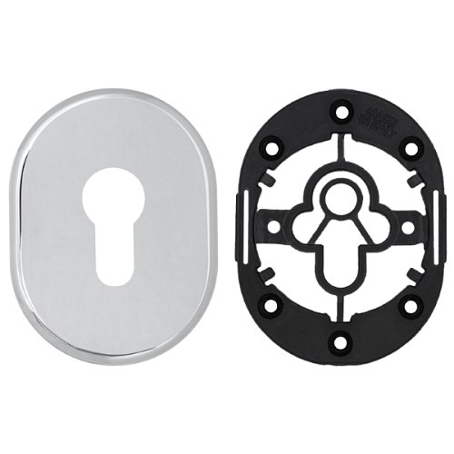 Накладка на серцевину AZZI FAUSTO MY/CL овальна стандартна хром полірований - Фото №3