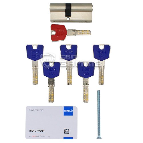 Циліндр TITAN K55 90 (30*60) нікель сатин - Фото №4