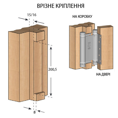 Завіс барний ALDEGHI LUIGI 101AB200H 200 мм AB бронза - Фото №4