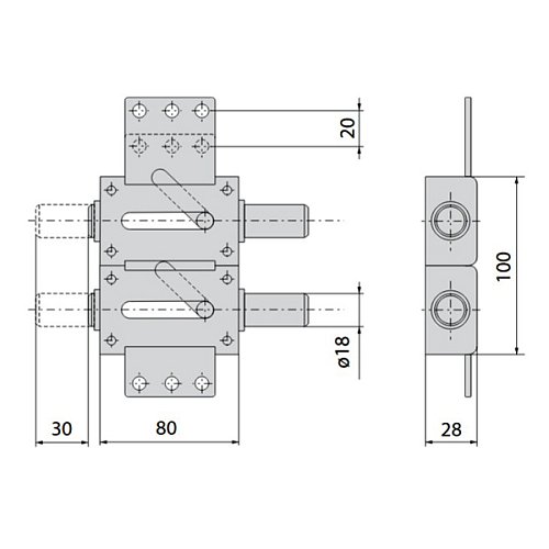 Девиатор CISA 06437.01 без торцевой планки 2 ригеля - Фото №6