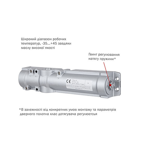 Дотягувач ABLOY DC250 CAM BC EN1-6 без тяги до 120кг FIRE Чорний - Фото №3