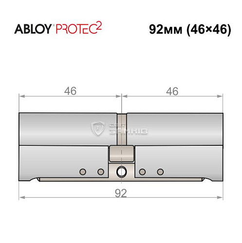 Циліндр ABLOY Protec2 92 (46*46) хром полірований - Фото №4