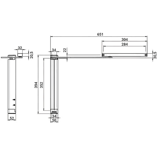 Доводчик для калитки ABLOY DC630G SLD EN6 до 150кг 1300мм левый Black Черный - Фото №9