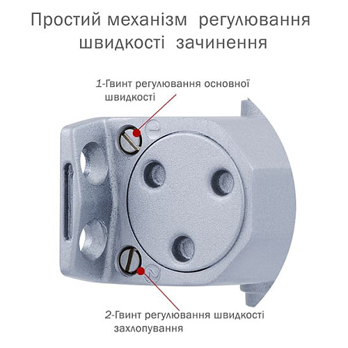 Дотягувач RYOBI DS-2055V BC STD HO з фіксацією до 100кг Сірий - Фото №6