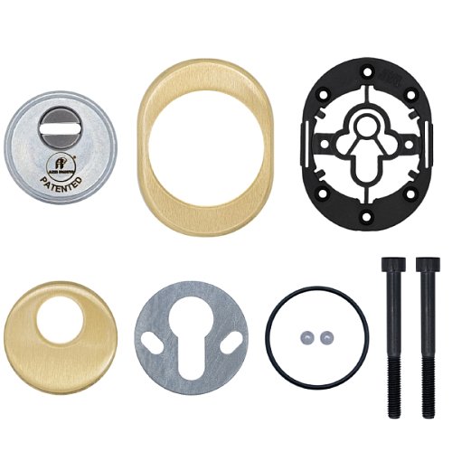 Протектор AZZI FAUSTO Antitubo SB 25 мм ME50/OS овальний стандарт латунь матова - Фото №7