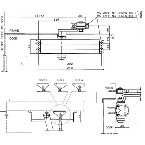 Дотягувач RYOBI DS-1504 STD HO з фіксацією до 80кг Сірий - Фото №11