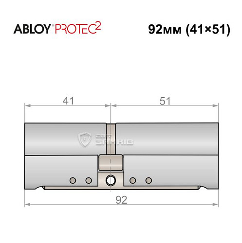 Цилиндр ABLOY Protec2 92 (41*51) хром полированный - Фото №4