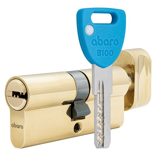 Циліндр ABARO B100 70T (40*30T) G латунь полірована 5 ключів - Фото №1