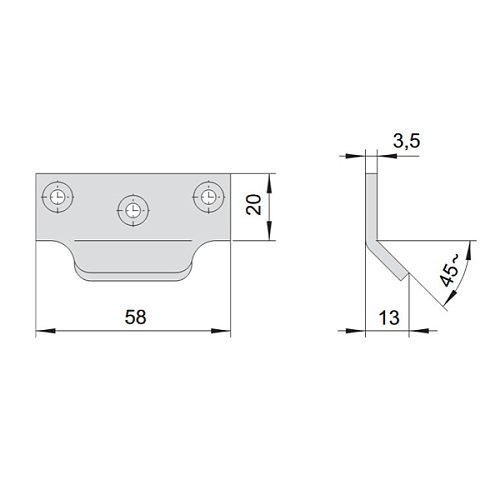 Ответная планка CISA 07072.11 для антипаники черный - Фото №3