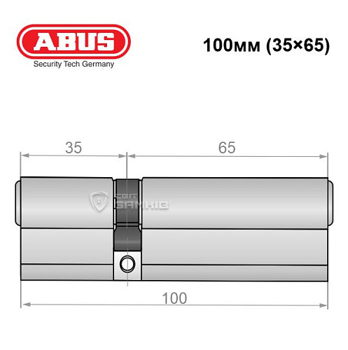 Цилиндр ABUS Integral MX (модульный) 100 (35*65) никель - Фото №6