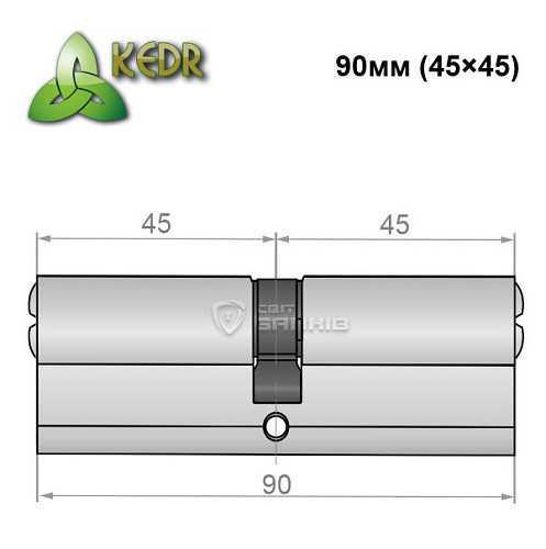 Циліндр KEDR Brass 90 (45*45) ZN нікель - Фото №8