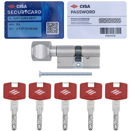 Циліндр CISA RX (модульний) 110T (35*75T) нікель матовий 5 ключів - Фото №13