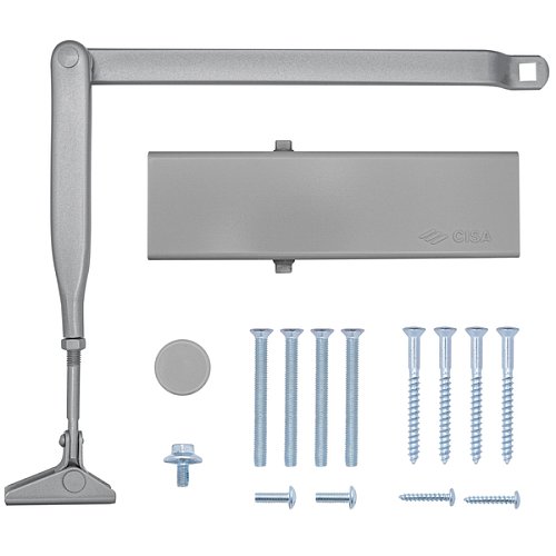 Доводчик CISA C1510.03.0.97 Professional Plus2 STD до 80 кг FIRE серый - Фото №6