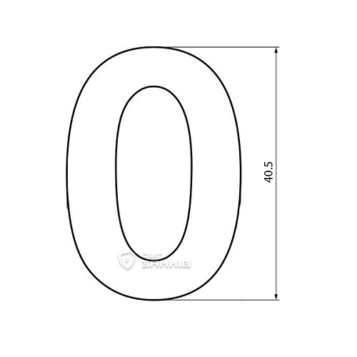 Цифра "0" OLV латунь (X.-M.) - Фото №3