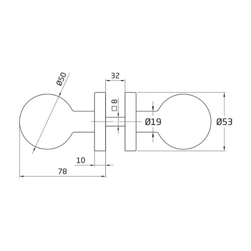 Ручка кноба AMIG Pomo m.11 GR нержавеющая сталь - Фото №2