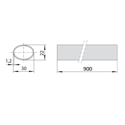 Штанга CISA 07007.13 90 см для устройств антипаники Fast Push красный - Фото №3