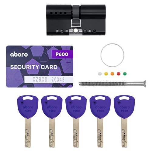 Циліндр ABARO P600 (модульний) 137 (66*71) Bk чорний 5 ключів - Фото №11