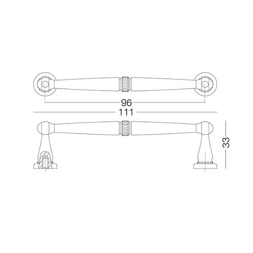 Ручка для мебели MVM D-1015 96 мм MAN матовый античный никель - Фото №3