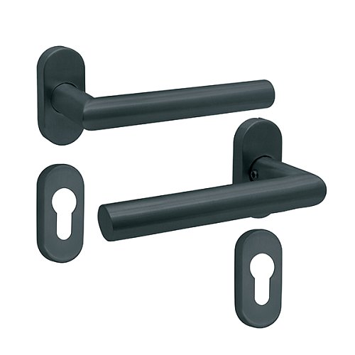 Ручки на розеті ABARO Lido MM антрацит - Фото №1