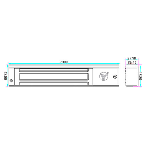 Електромагнітний замок YLI YM-280N(LED)-DS - Фото №4