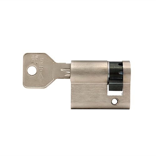 Циліндр половинка CISA C2000 45 (35*10) нікель матовий 3 ключі - Фото №5