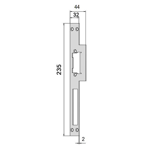 Зворотня планка CISA 05002-12 з відбійником ліва до ел.защіпок серії 15100 та замків 46215 SS - Фото №3 Зворотня планка CISA 05002-12 з відбійником ліва до ел.защіпок серії 15100 та замків 46215 SS - Фото №3