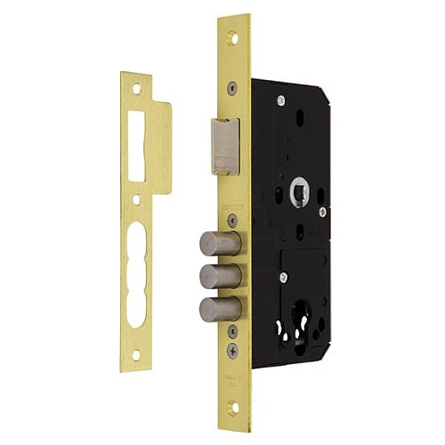 Механизм замка SANTOS 985 (BS45*85мм) матовая латунь - Фото №1