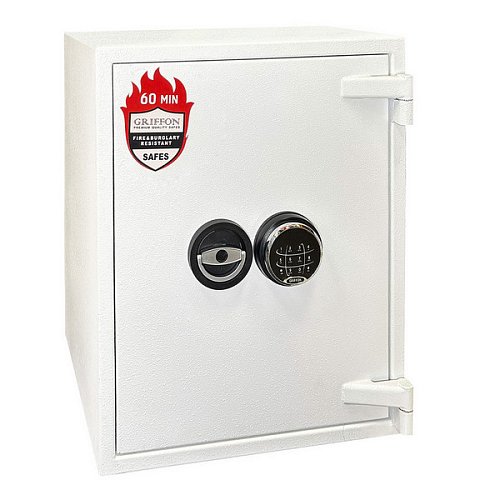 Сейф вогнестійкий GRIFFON FRS.57.E WHITE - Фото №1