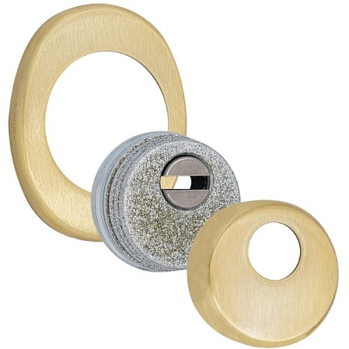 Протектор AZZI FAUSTO Antitubo HB-PATT 25 мм ME50/85X70/OS овальний широкий латунь матова - Фото №1