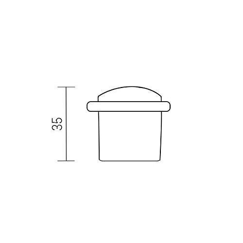 Стопор дверной напольный SOFUOGLU 3,5 см ALB золото - Фото №2