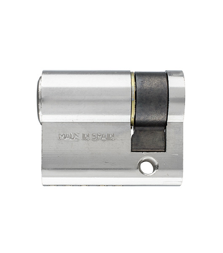 Цилиндр половинка TESA TE5 60 (50*10) никель сатин 3 ключа - Фото №3