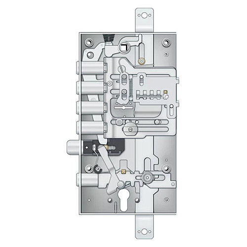 Механизм замка POTENT 7070 двухсистемный (BS63*85мм) 3 длинных ключа - Фото №6